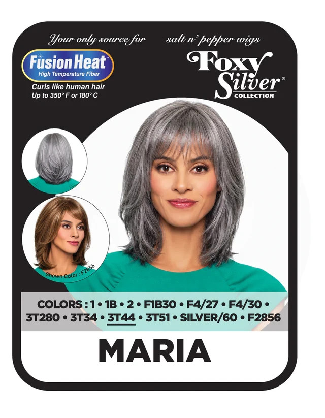 Foxy Silver MARIA, Straight, Layered, Shoulder-length, Synthetic Wig