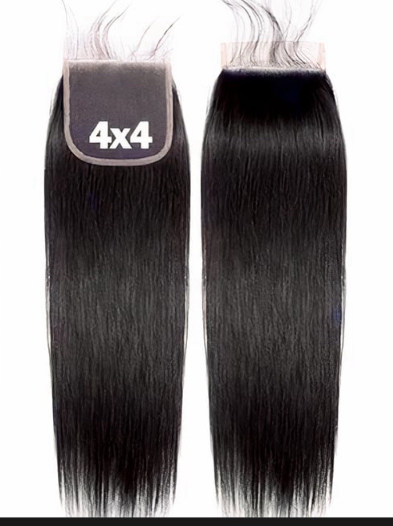 4×4 Straight Closure 10 inch human hair