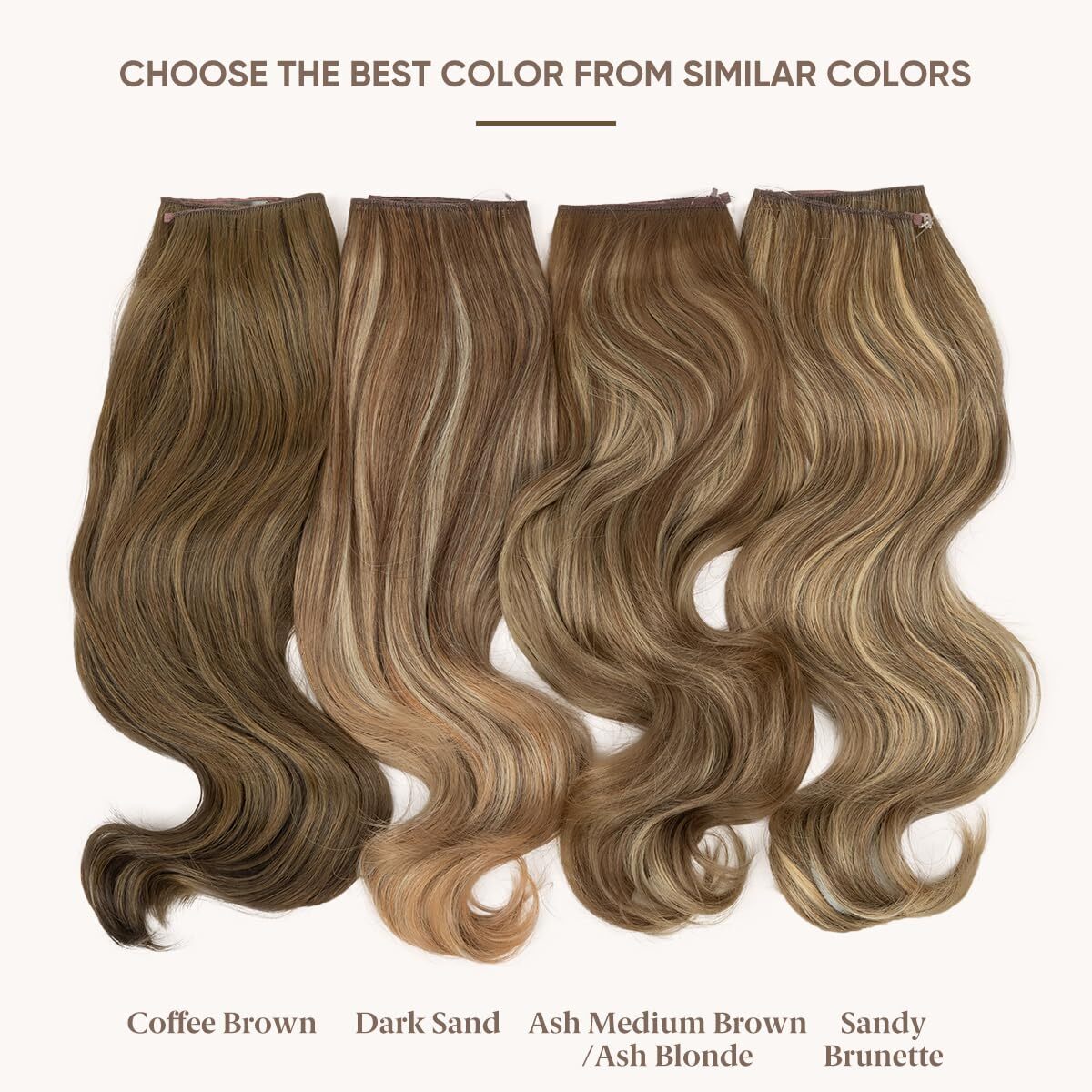 Invisible Wire Hair Extensions with 3 Clips Long Synthetic WavyExtenciones De Ca