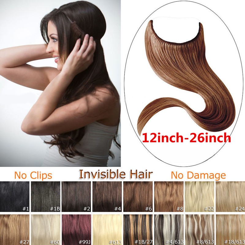 Ombre 60g Handmade Flip Human Hair Extensions Invisible Wire good Hair Weft
