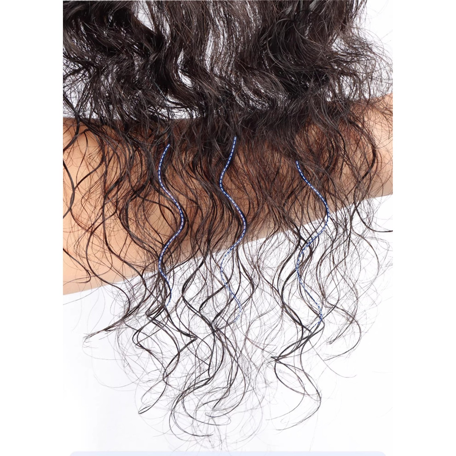 Fluffy Curly Wavy Real Human Hair Mono PU Topper Wiglet Replacement For Women
