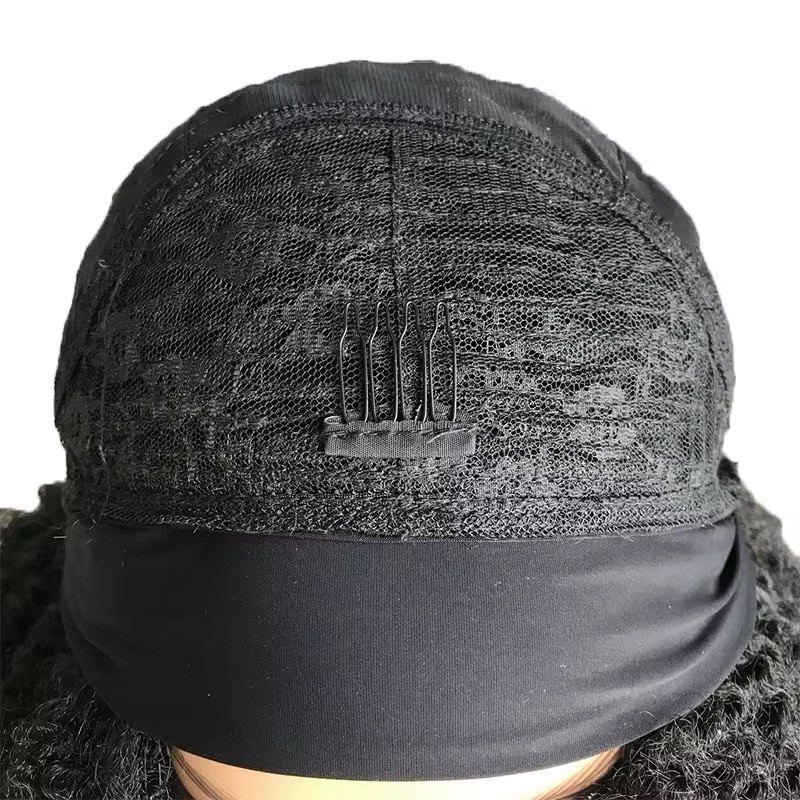 Hot!!! summer synthetic afro Kinky Curly Headband Wig. Natural Black Full Hair