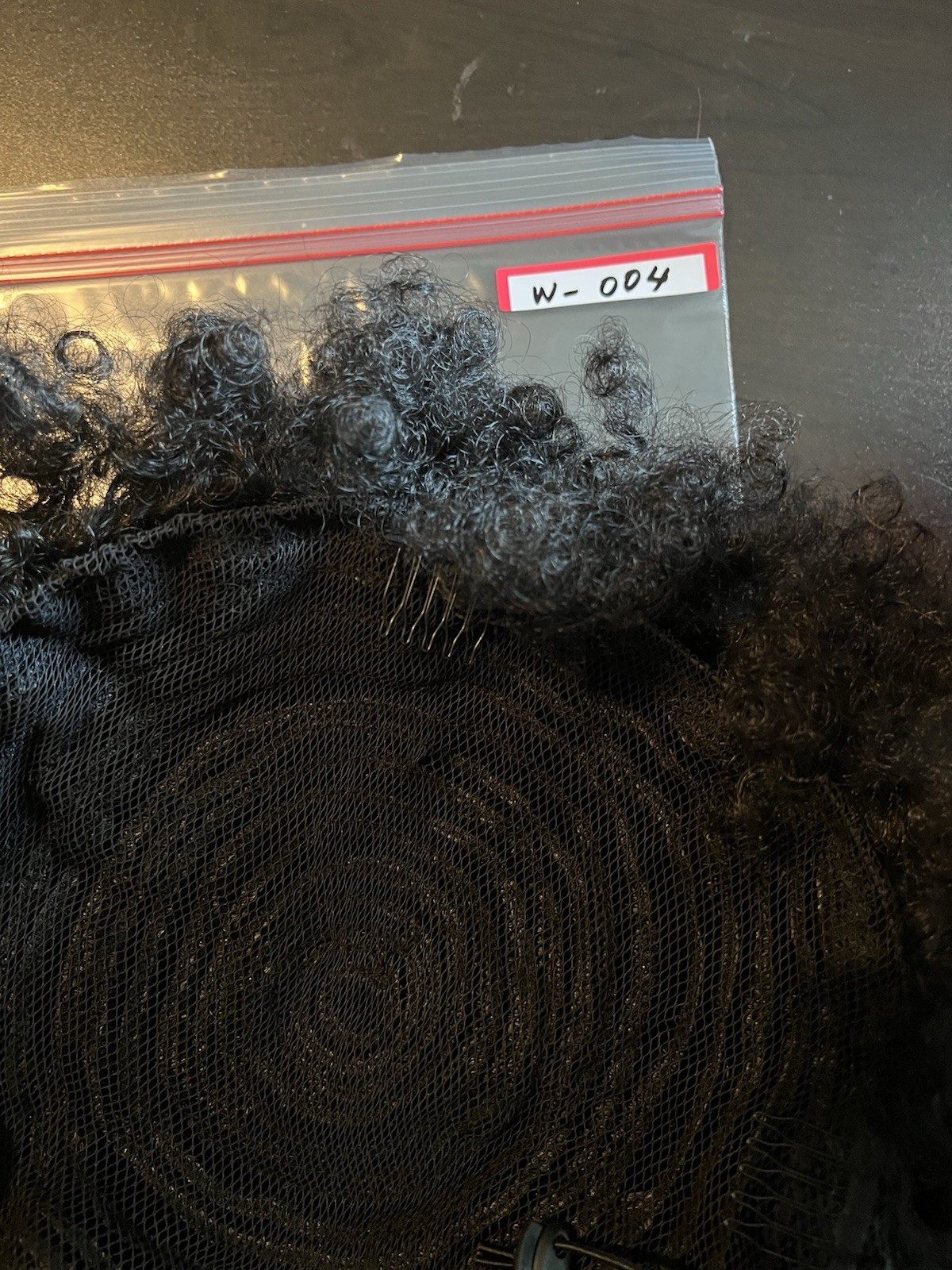 Afro Curly Hair Black Wig Adjustable 4 Combs Never Worn
