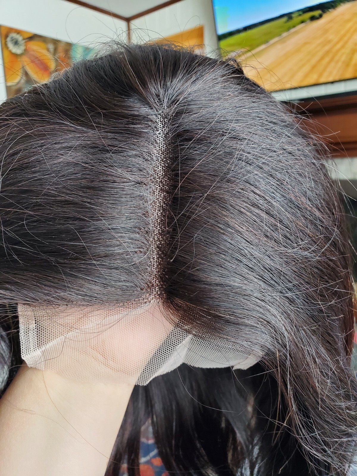 4X4X1 T Part Lace closure Bob 14 Inch Straight Bob Human Hair Wig