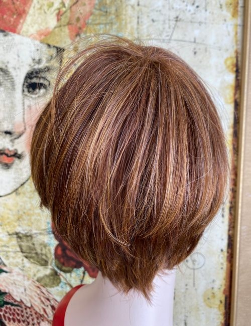 Hairdo Angled Short Cut Cap Wig New Asymmetric New Glazed Cinnamon HairUWear