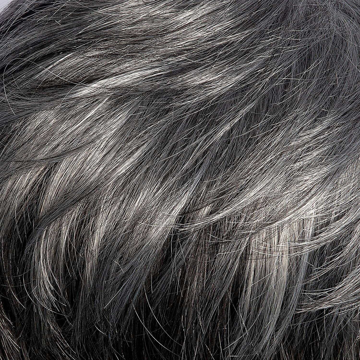 Women Short Gray White Hair With Black Mixed Wig with Bangs MoM Wig Synthetic US