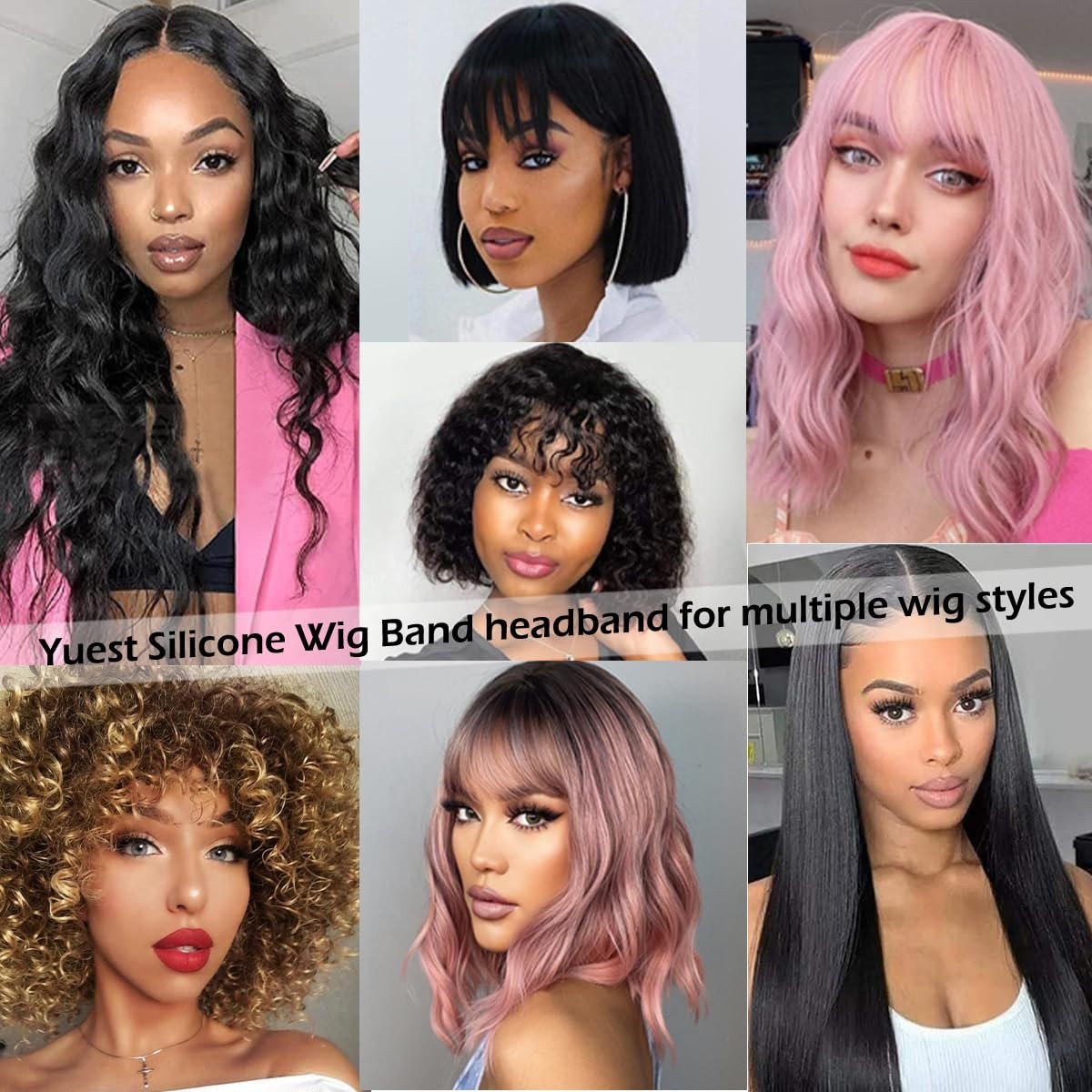 Adjustable Wig Grip Bands for Lace Front Wigs – Women’s Essential Set in Brown