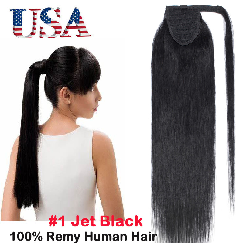 95Gr Wrap around Ponytail Remy Hair Extensions Bleach Ombre 14″-20inch Long L6