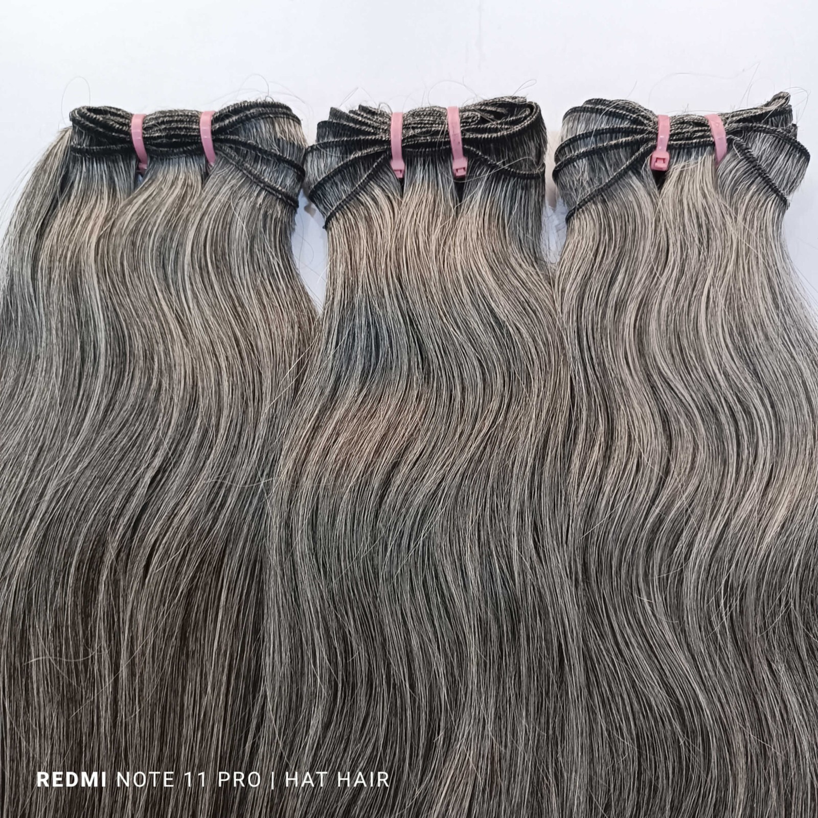 3 Bundle deal Grey salt and pepper human hair extensions natural Straight hair
