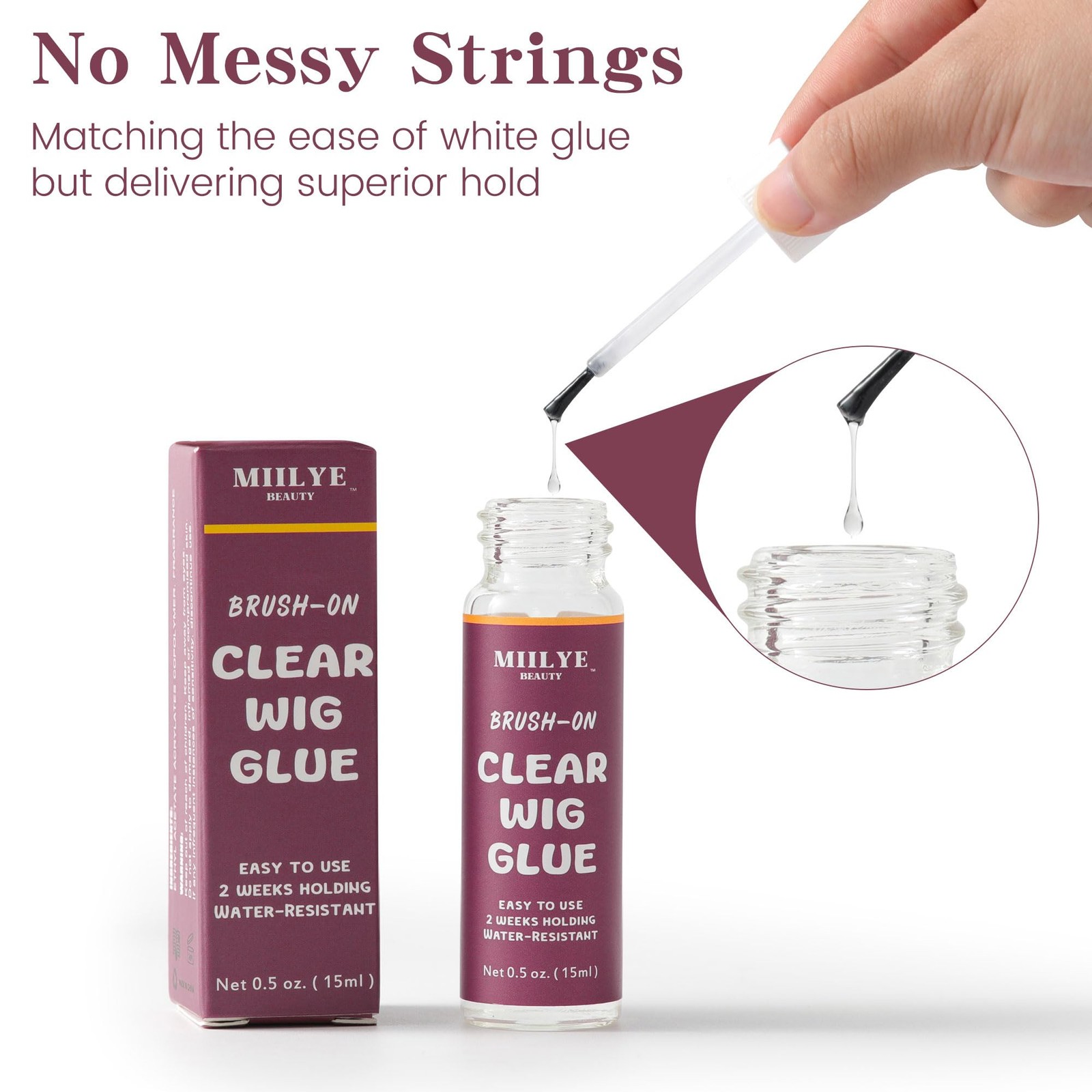 Waterproof Clear Lace Glue, Sweat & Swim Proof Strong Hold for Wigs & Hair Sy…
