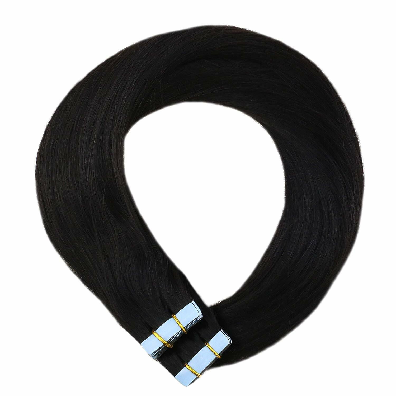 Invisible Glue Tape in Hair Extensions Remy Human Hair Skin Wefts Balayage Ombre