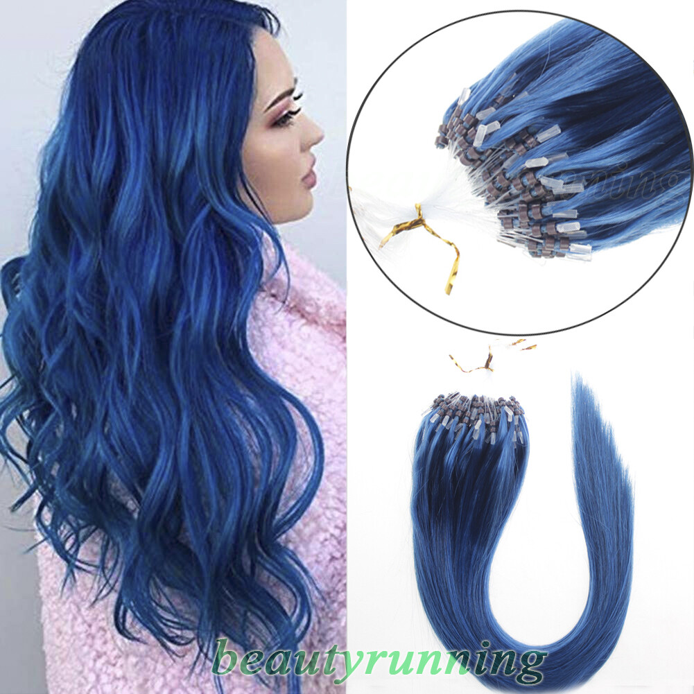 Micro Ring Loop Human Hair Extensions Microbeads Link Remy Hair Double Drawn 1g