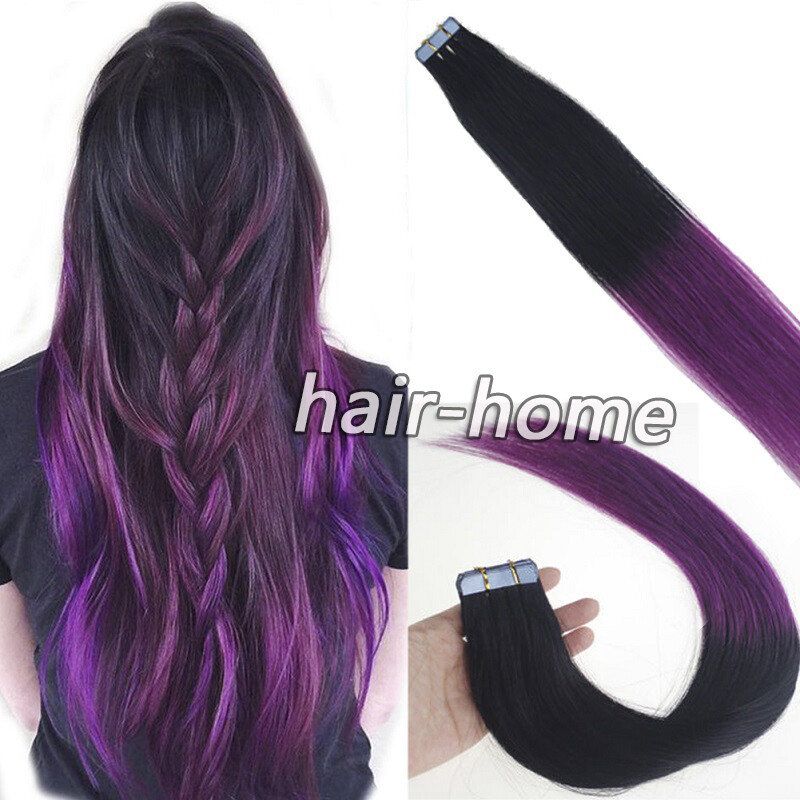 Seamless Skin Weft Tape in Remy 100% Human Hair Extensions Balayage Ombre Blonde