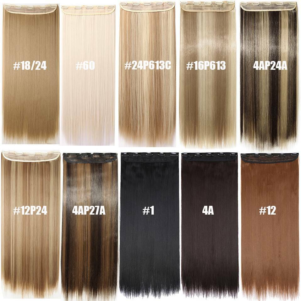 Real Long Curly Clip In One Piece 100% As Human Hair Extension Thick Wavy Remy X