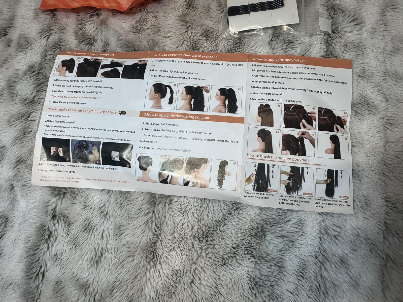 Seikea ExtensionStraight Ponytail Hair Synthetic Used Good Condition Blonde Mix