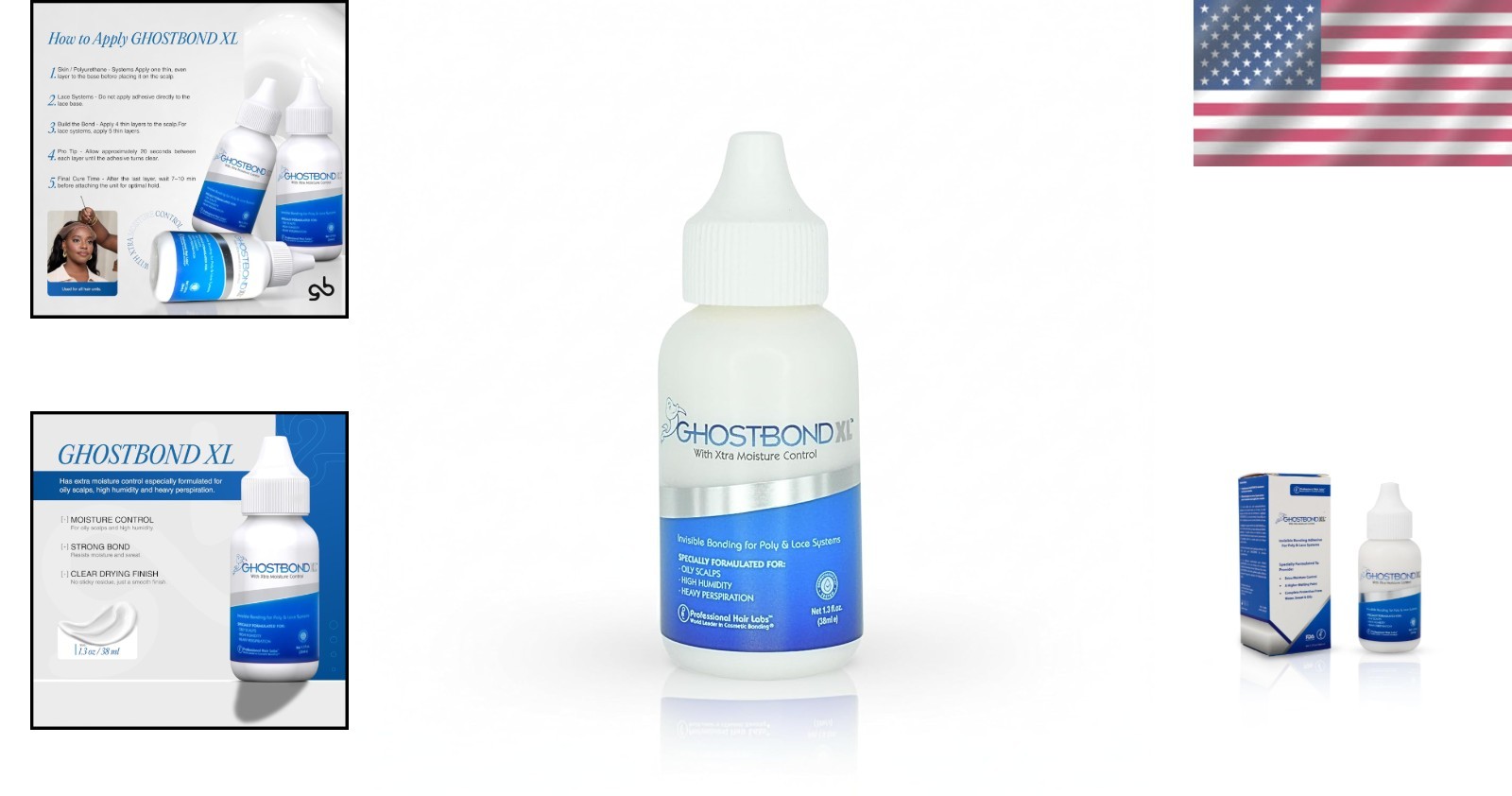 1.3oz GHOSTBOND XL Clear Wig Glue – Fast Drying & Natural Hold for Your Style