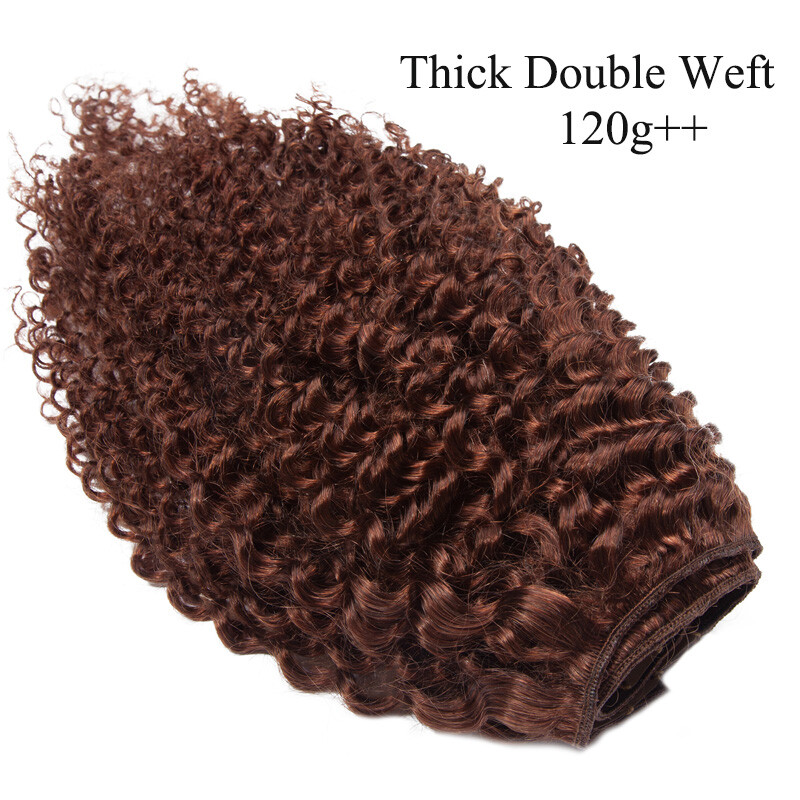 100g Thick Afro Kinky Curly Clip In Human Hair Extensions 8″ 10″ 12″ 14″ 16″ 18″