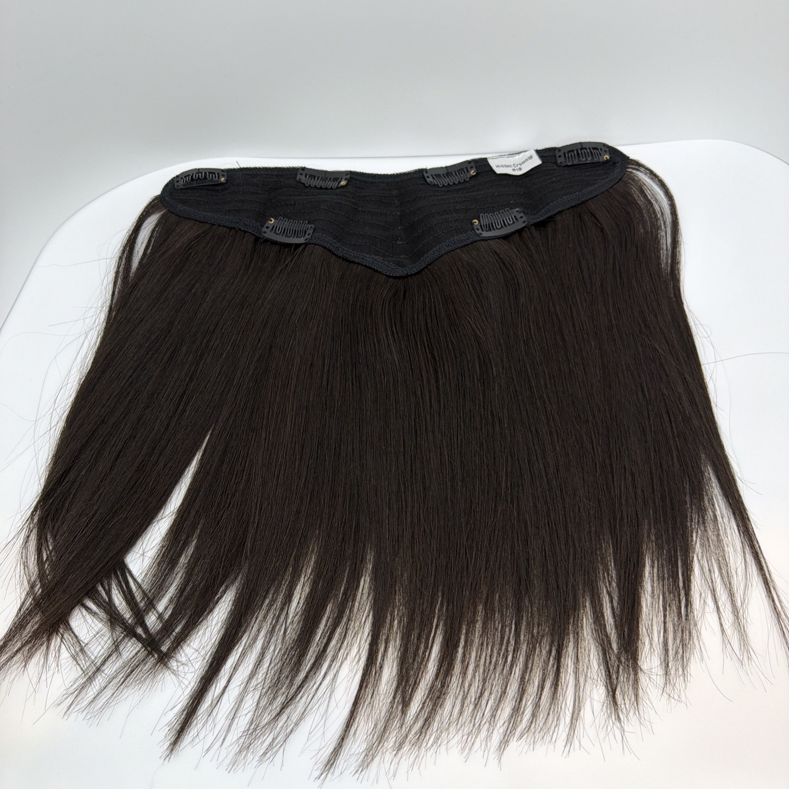 Hidden Crown V CLIP #1B Black V Clip In 12” Layered 6 Clip One Piece NEW