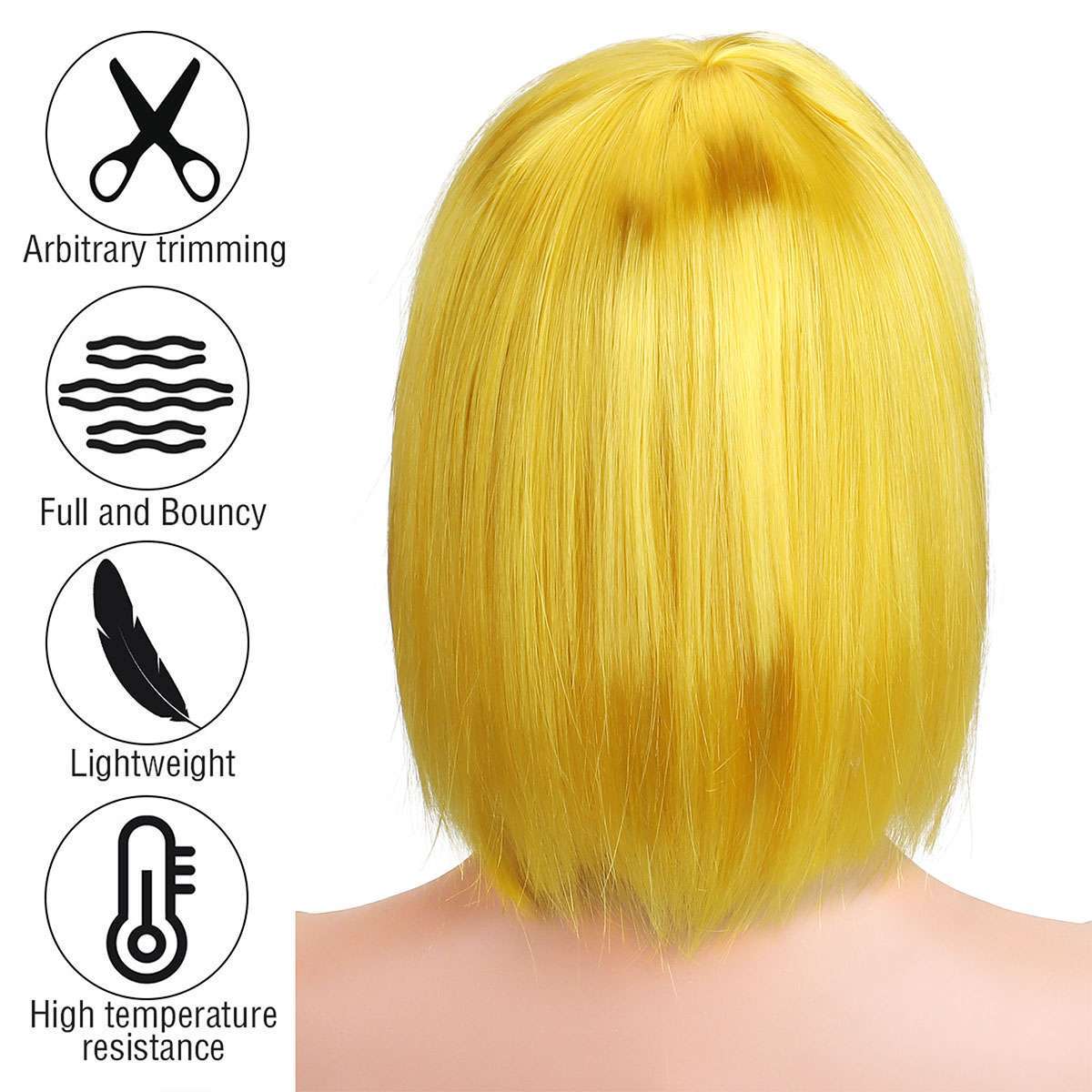 Short Full Wig Multiple Colors Cosplay Costume Anime Halloween Party Hair