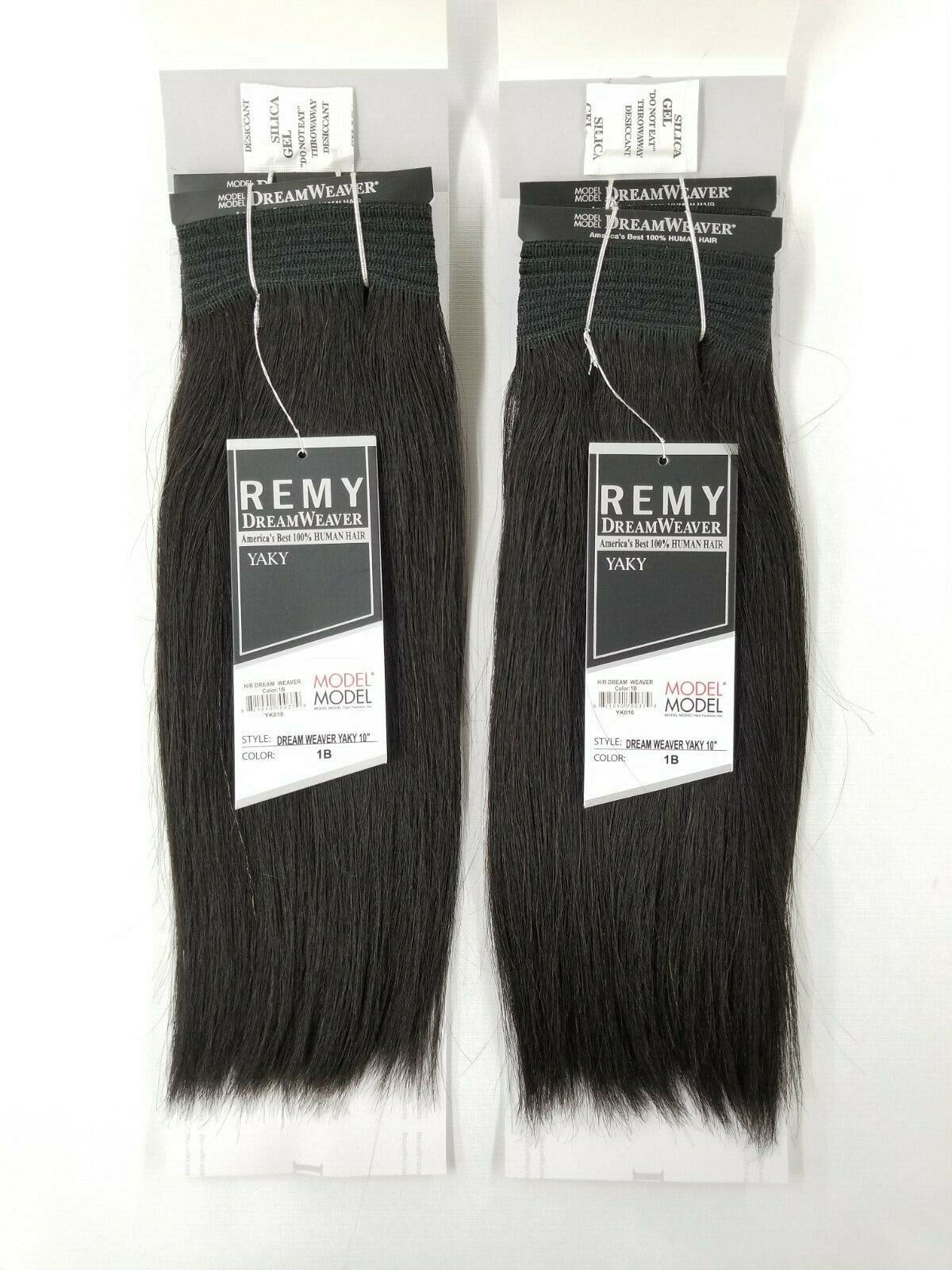2 Packs ModelModel Remy Dreamweaver 100% Human Hair Extension 10″~Off Black