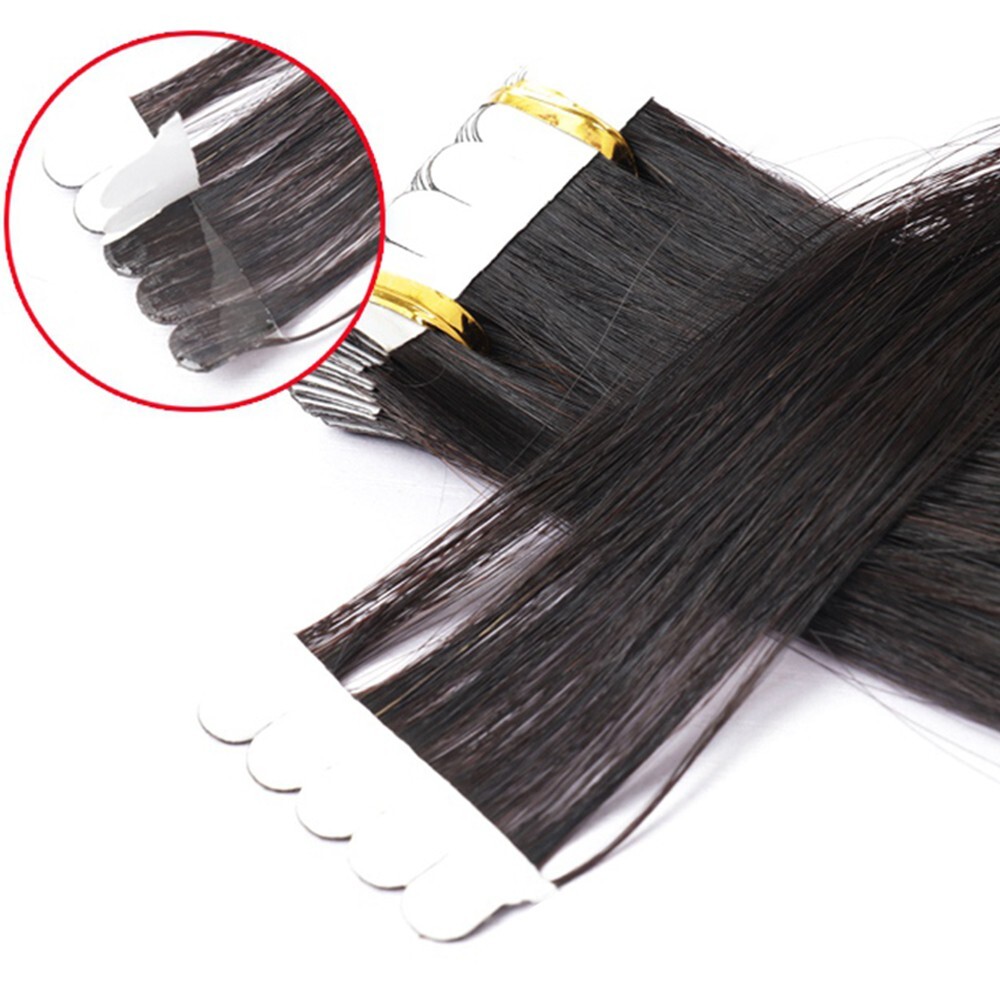20″/24″ Tape in Hair Extensions Real Human Hair Invisible Tape In Hair Seamless