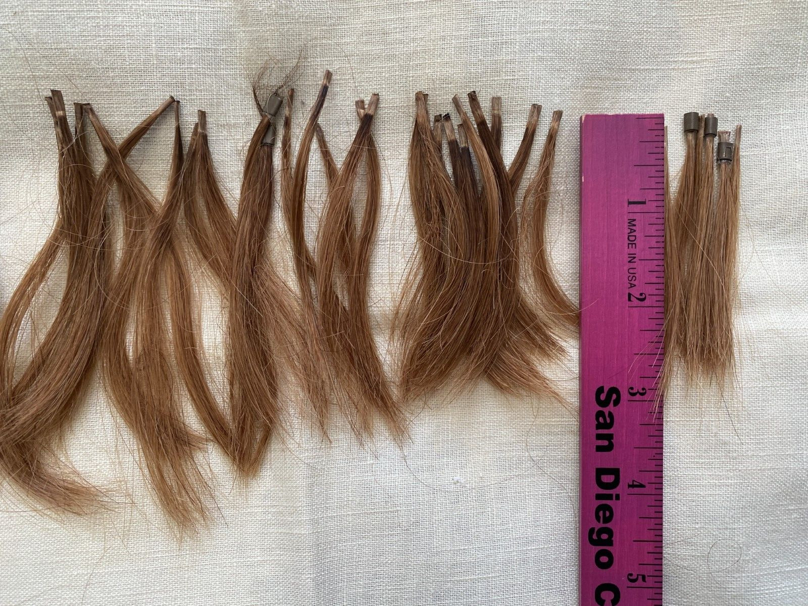 Real Human Hair Extensions Individual bundle ready – 48 strands short hair