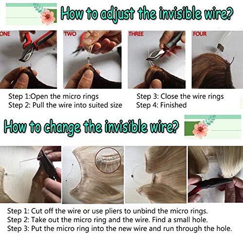 16-30inch Halos Invisible Wire One Piece 100% Human Hair Extensions 100g