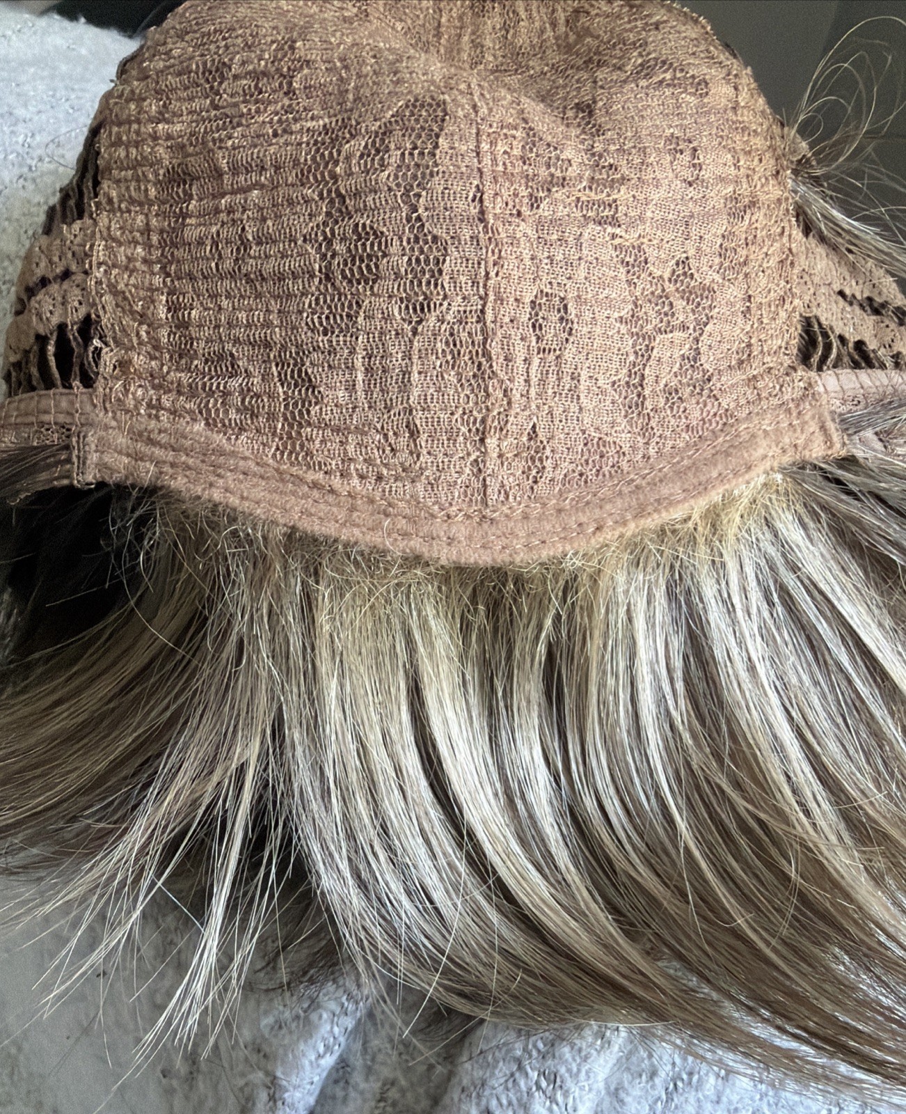 Noriko Sky Wig Large Cap Pecan Brown Lace Front Layered Straight Synthetic