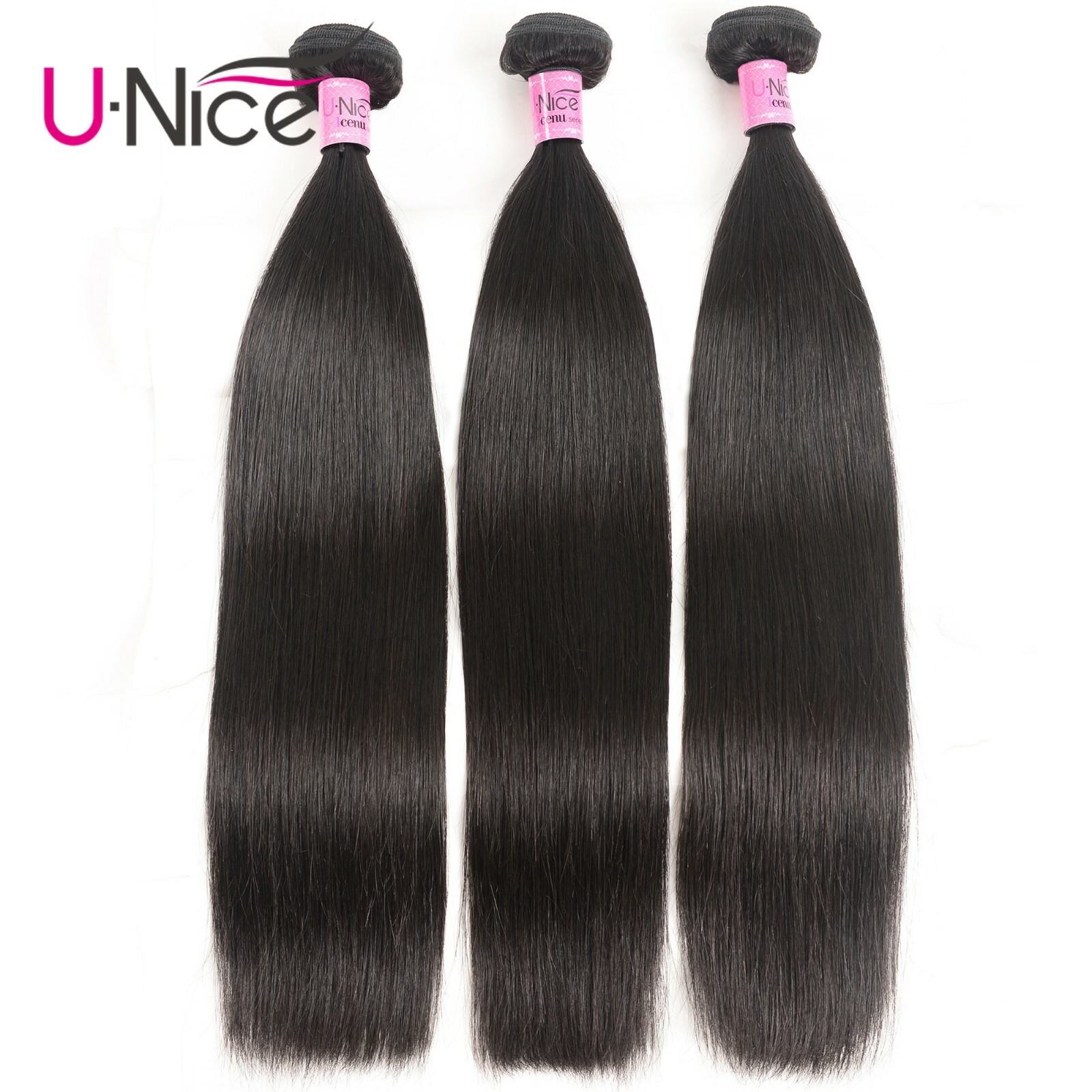 UNice Peruvian Straight 3 Bundles Human Hair Extensions Virgin Hair Weaves Wefts