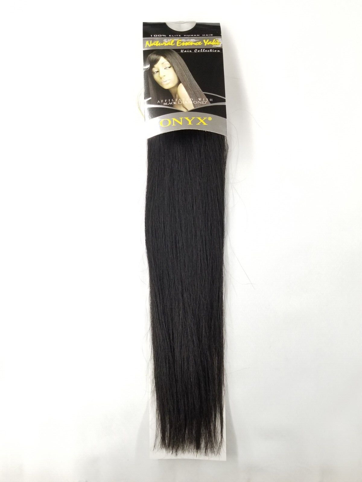 ONYX Black Diamond 100% Human Hair Natural Essence Yaki Weave Extension 16″