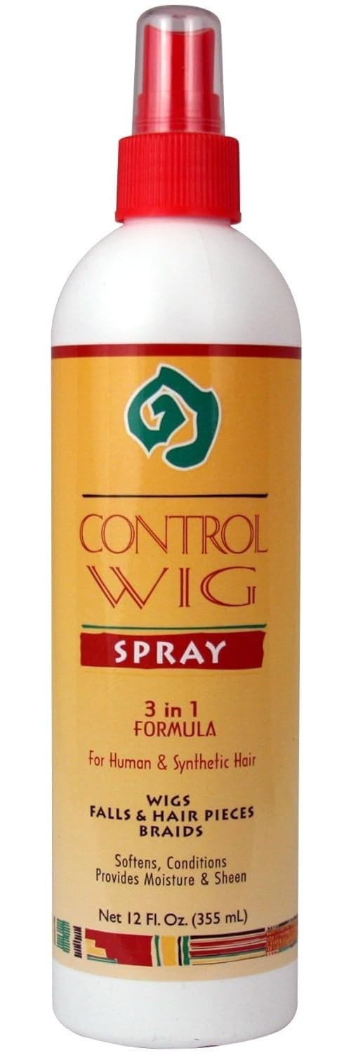 Control Wig Spray 12Oz – Paraben-Free Detangling & Moisture for Wigs & Weaves