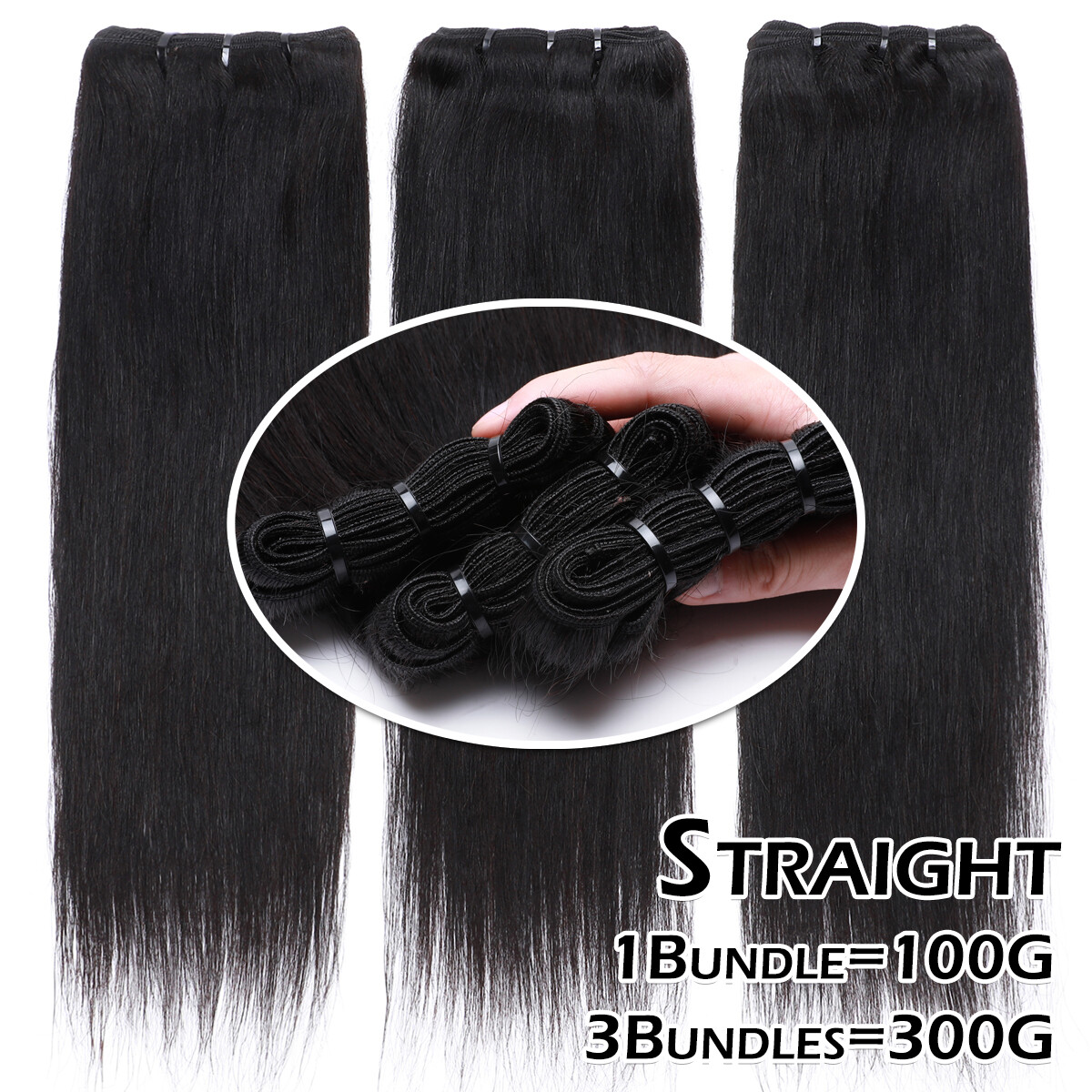 100% Human Hair Bundles Remy Virgin Hair Extensions Straight / Body / Water Wave