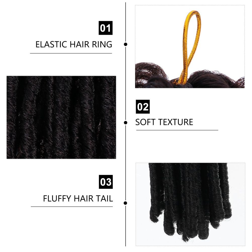 3 Pcs Trendy Head-wears Long Wig Pigtails Universal Lightweight Braided Wigs