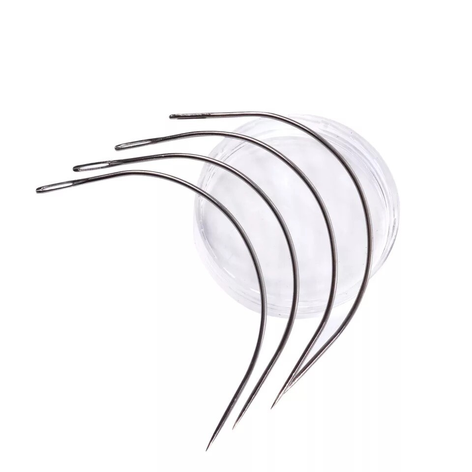 Sliver Curved Needle For Weft Weaving Sewing Hair Extensions