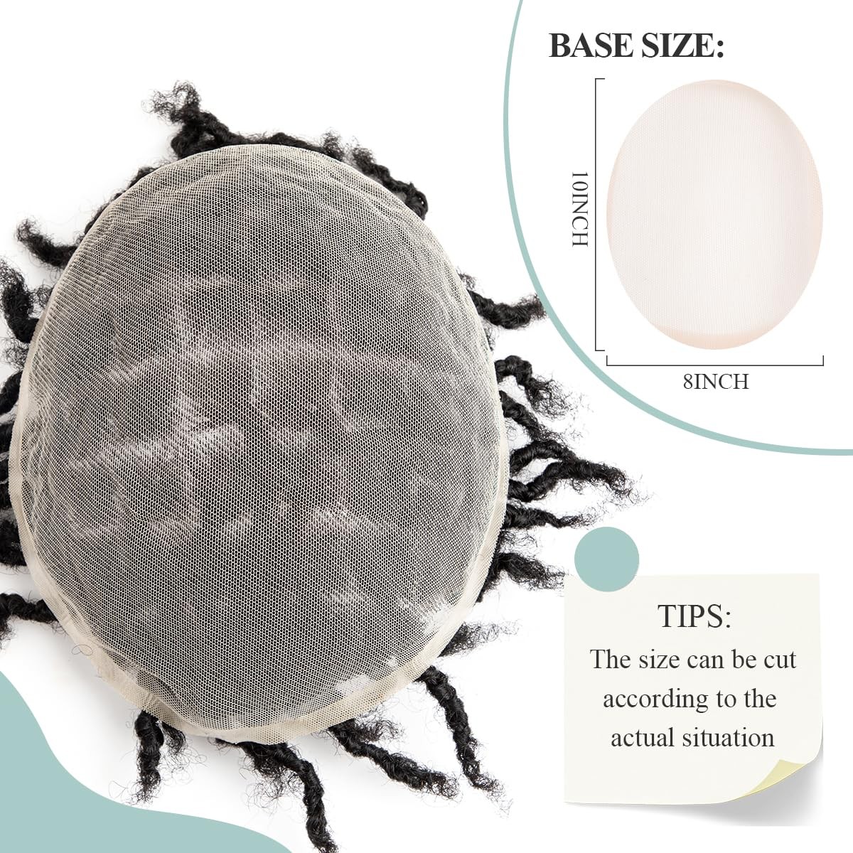 Originea Daixi 8X10 Inches Transparent Full Lace Interlocking Dreadlock