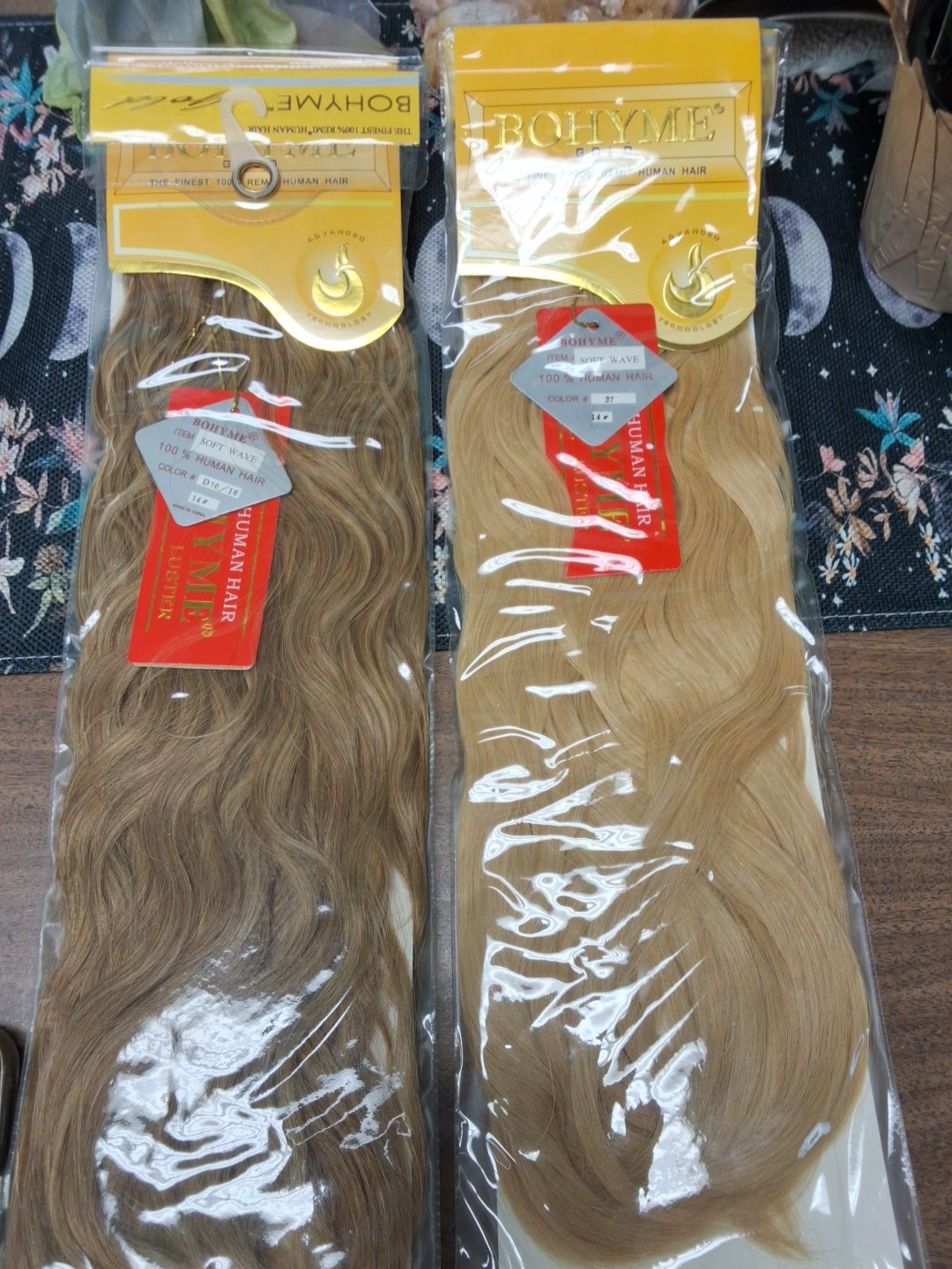Bohymne Gold Soft Wave 100% Human Hair Two Packs Colors 10/16 & 27 14″
