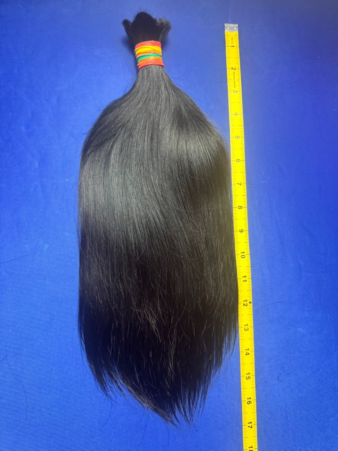 1483 Real Human Hair Ponytail 16” 115g – Soft Straight, Clean Cut