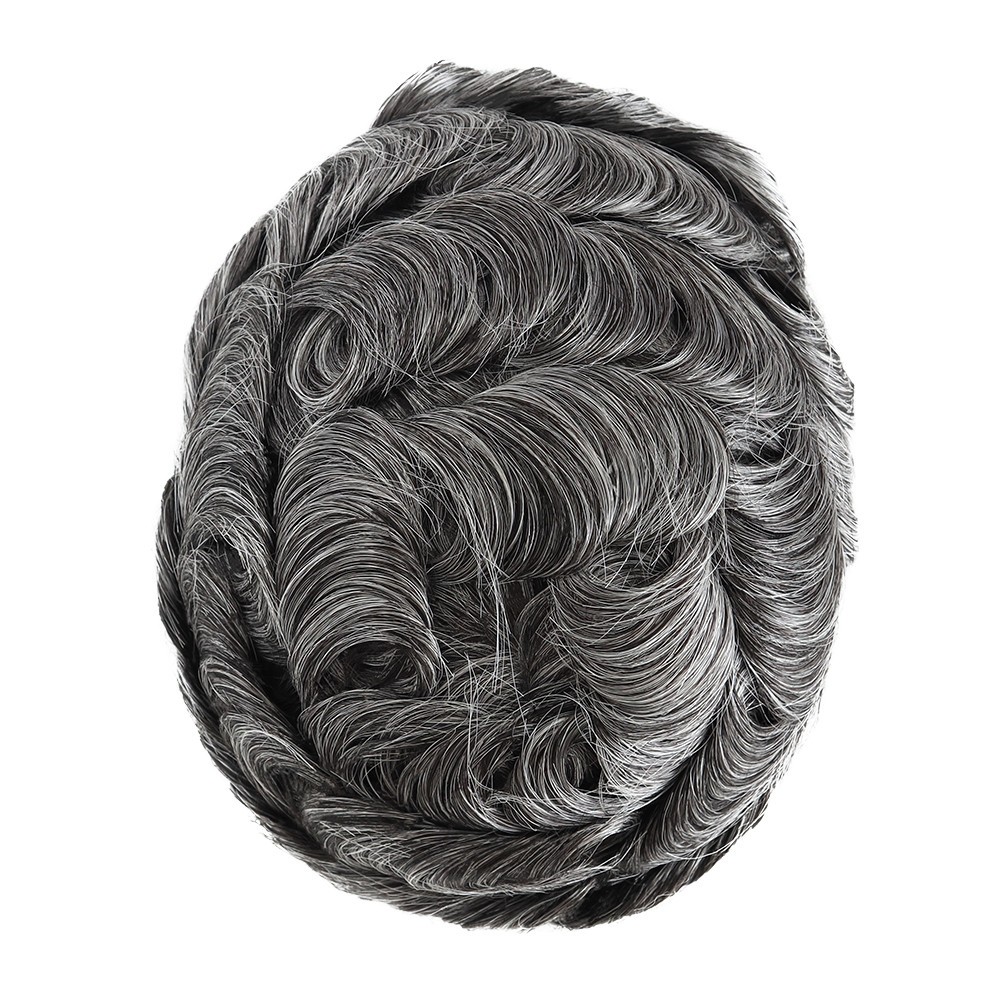 Toupee For Mens Human Hair Durable Mono Skin Replecement System Gent Hairpieces