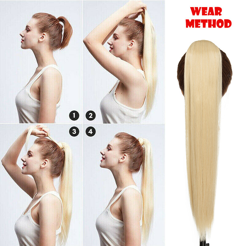 Clearance! Long Hair Ponytail Extensions Clip-in Hairpiece For Human Mega Thick