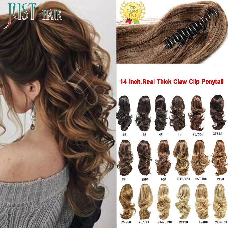 Claw Clip in Ponytail Extension Long Curly Wavy Pony Tail Jaw Hair Extensions US