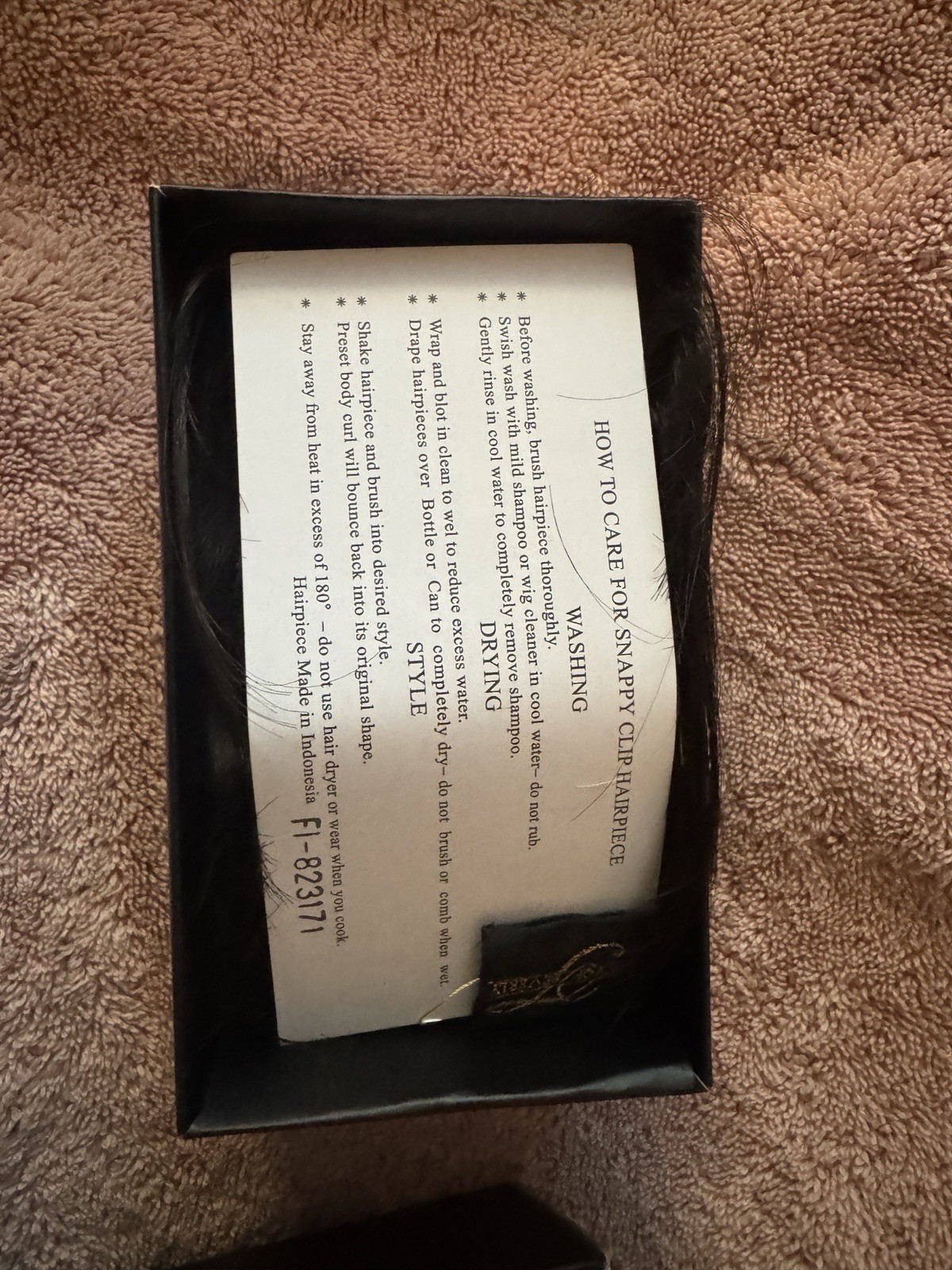 New Snappy Clip Hair Attachment Tony of Beverly Model Dusty Color 4 Dk Brown NIB
