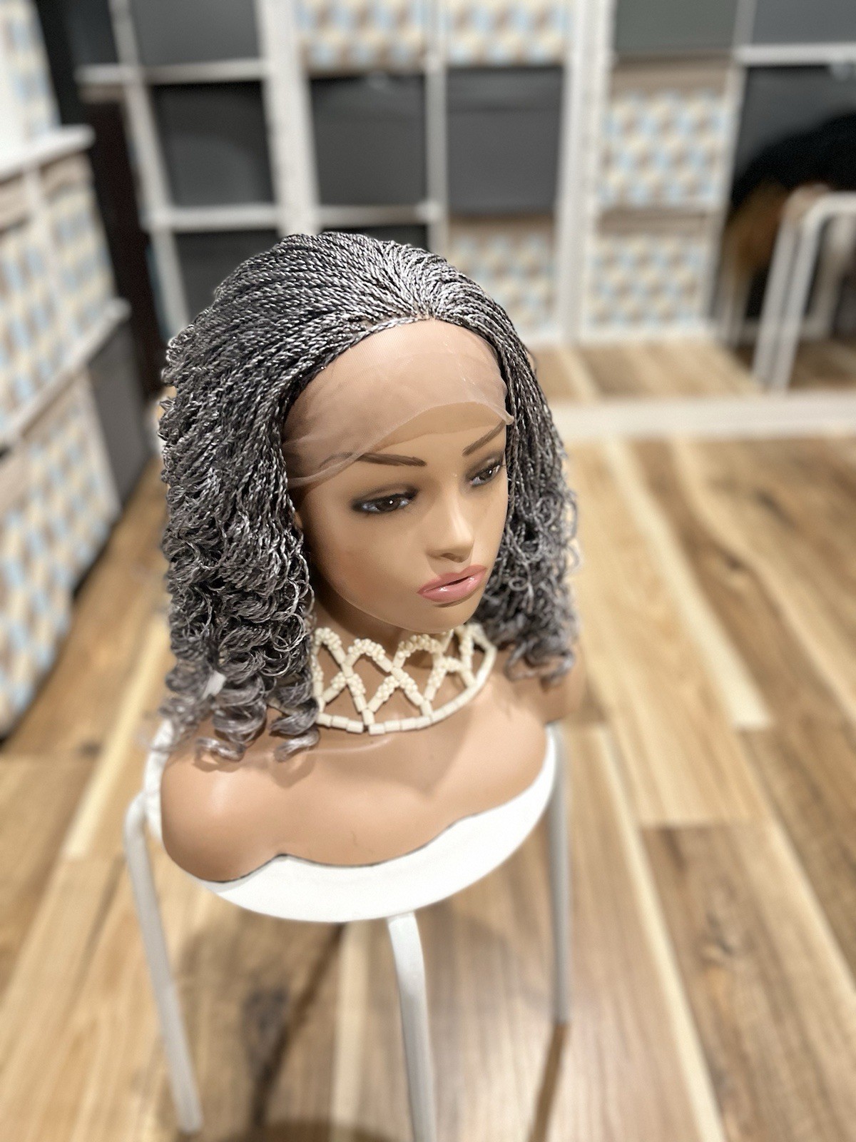 Braided wig: beautiful Handmade braided micro twist wig made on a full lace wig