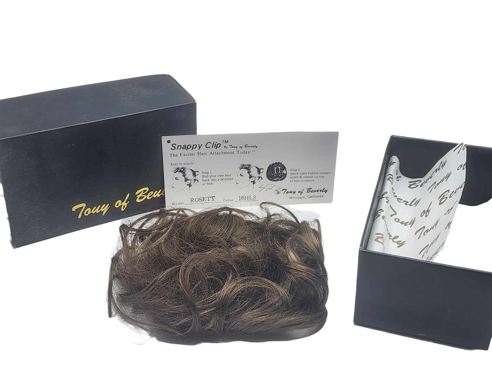 Tony Of Beverly Snappy Clip 5″ Rosett Brown with Medium Blonde Highlights 16HL8