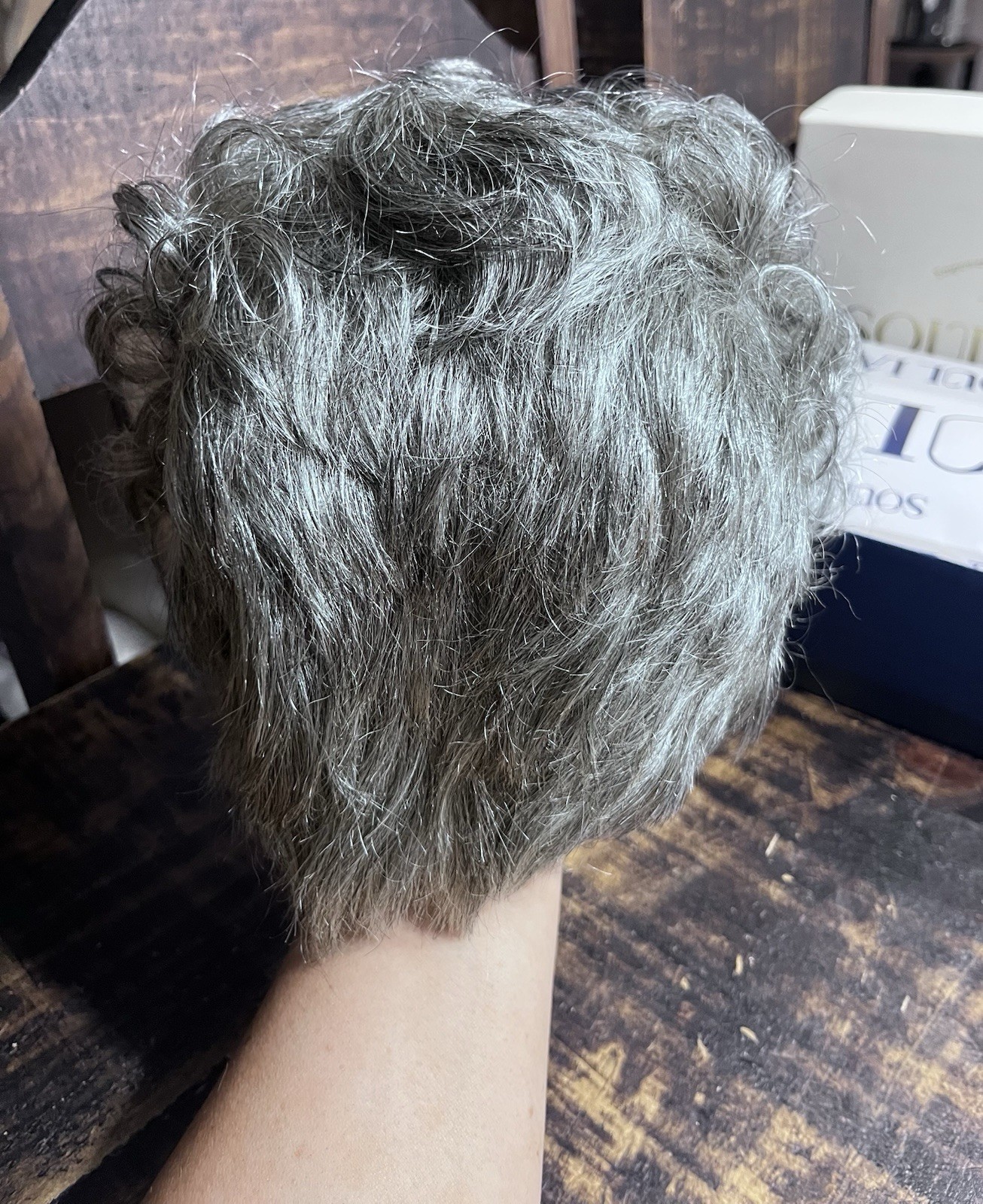 Soul Lady Wig Natural Wave Pixie Lace 100% Human Hair Standard Salt & Pepper