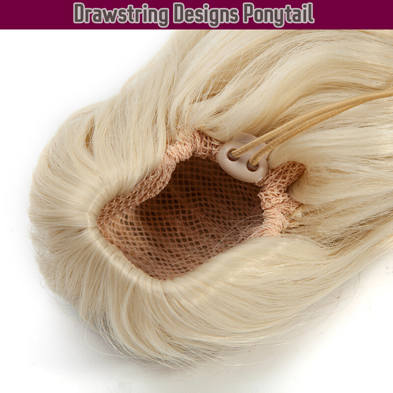 24 inch Drawstring Ponytail Clip in Thick Head Hair Extensions Thick As Human v3