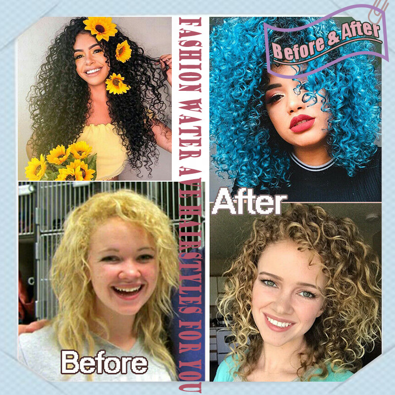 REALAs Natural Water Wave Crochet Braids Deep Curly Human Hair Extensions Soft