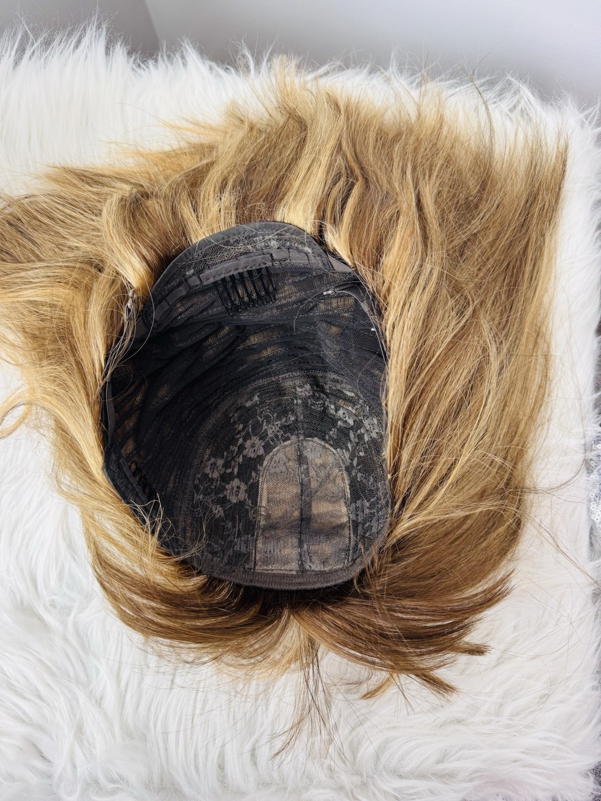 Highlighted Bang Bob Wig -12in Color T4/P4/27 Color-100% Human Hair -10A Grade