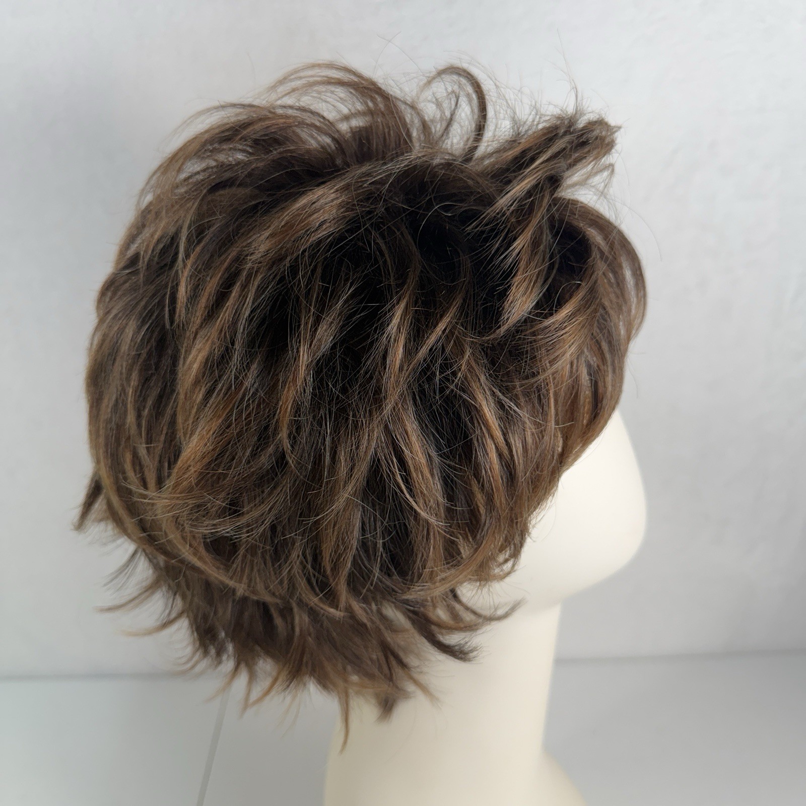 Shag Wig Bangs Be A Trend Setter Mid Length Chocolate Copper Open Weft Cap