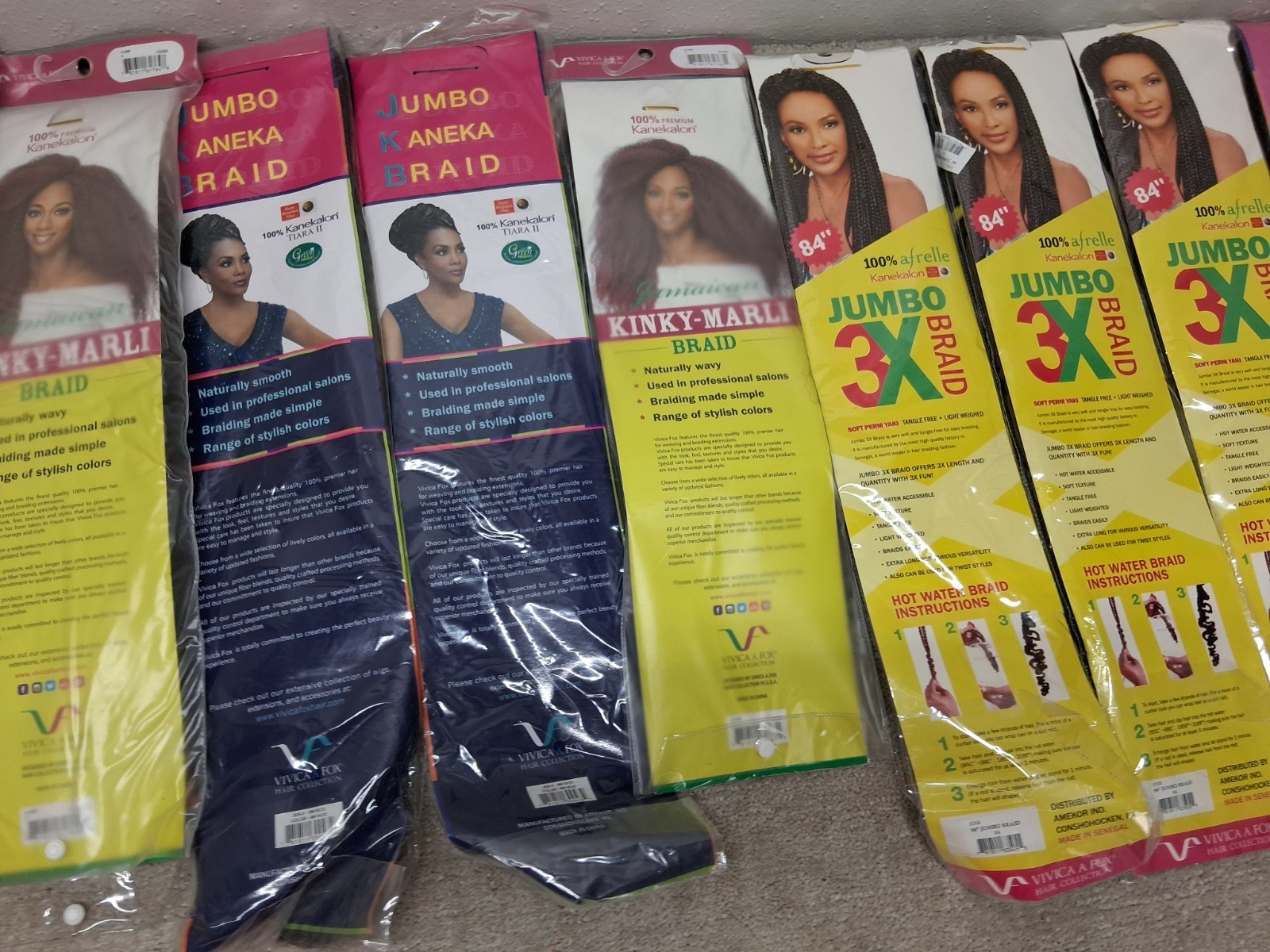 Vivica A Fox Mixed HAIR EXTENSION LOT Of 31 Kanekalon 84″