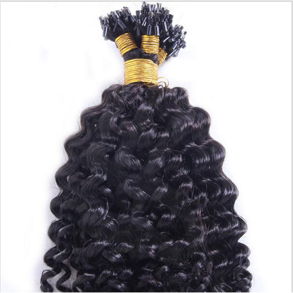 Kinky Curly Micro Loop Ring Human Hair extension Micro Beads Human Hair 100pcs